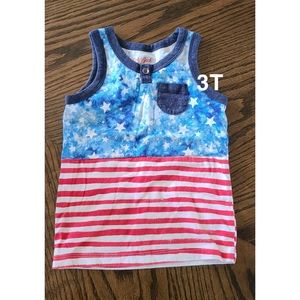 5/$25 Red White & Blue toddler tank ❤🤍💙